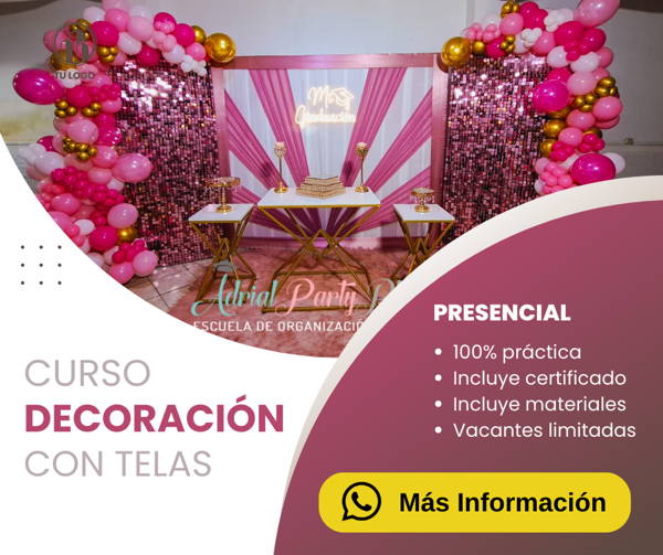 Banner - Curso en Decoración con Telas para Eventos