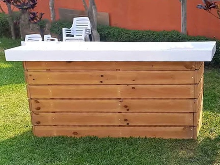 Mobiliario para Eventos - Barra Rustica para Bar - DECOFES E.I.R.L