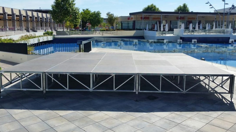 Mobiliario para Eventos - 6x6 stage without roof - DECOFES E.I.R.L