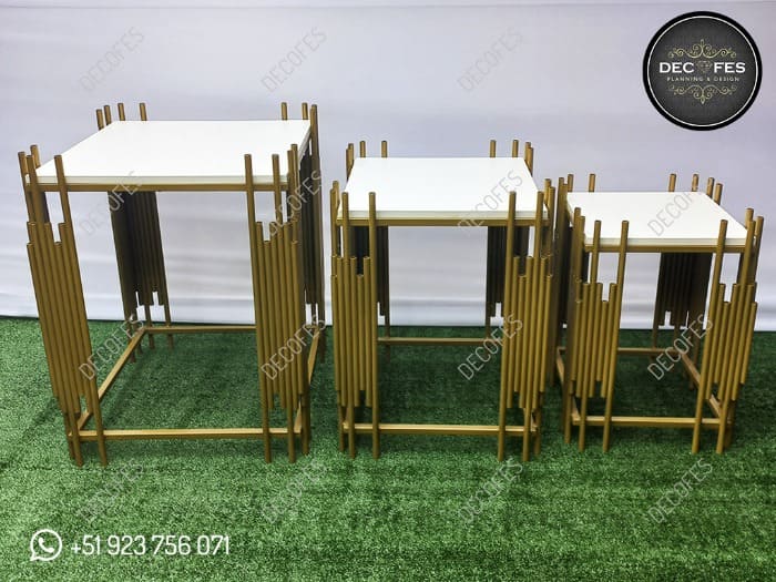 Mobiliario para Eventos - Квадратный бамбуковый стол - DECOFES E.I.R.L