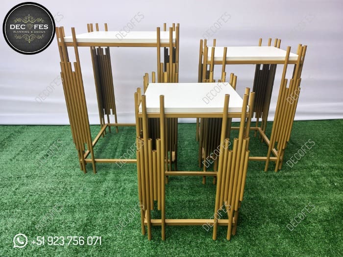 Mobiliario para Eventos - Mesa quadrada de bambu - DECOFES E.I.R.L