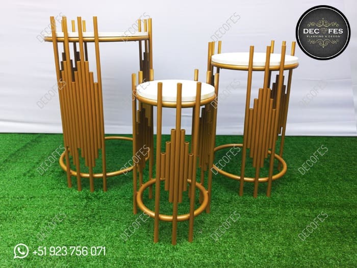 Mobiliario para Eventos - Mesa redonda de bambu - DECOFES E.I.R.L