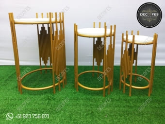 Table ronde en bambou Table ronde en bambou
