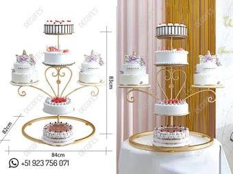 Metallstrukturen Blumenmodell-Kuchenhalter