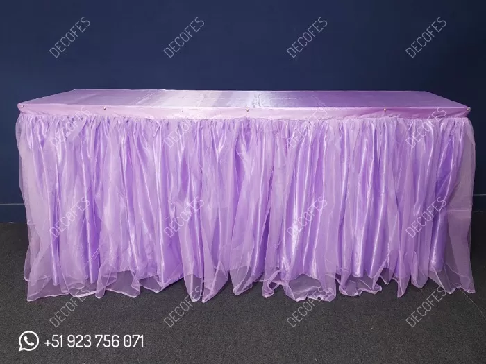 Estructura para Eventos Manteles para Mesa de Buffet Modelo Tutu Normal