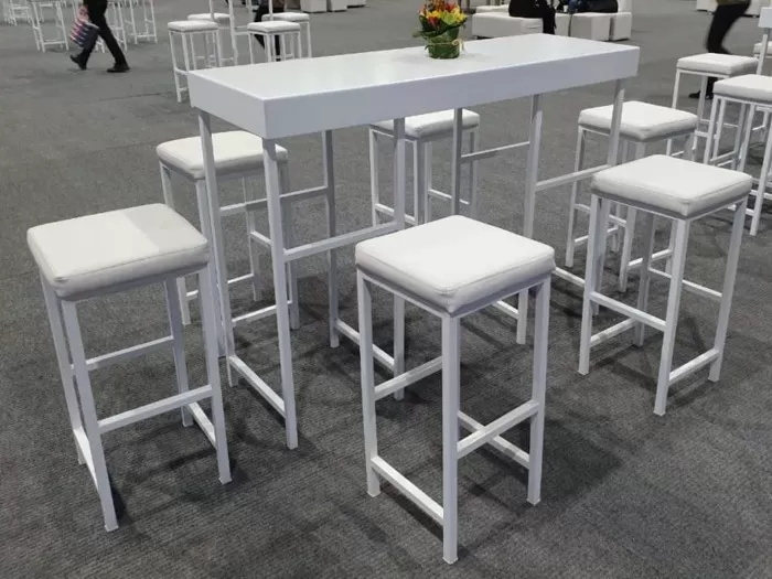 Mesa Bar Blanco X6 - Mueble Vintage, muebles Rústicos y Salas Longe para Fiestas y Eventos