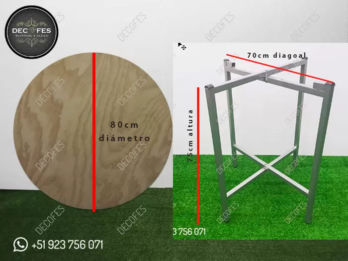 Estructura para Eventos Mesa de Invitados de 80cm