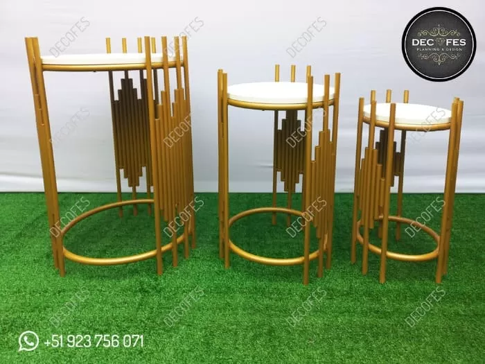 Structure for Events Round Bamboo Table