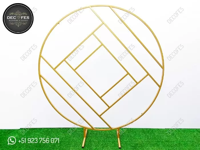 Structure for Events Round Hoop with Design