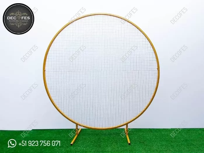 Round Hoop with Mesh - Metal Hoops for Parties